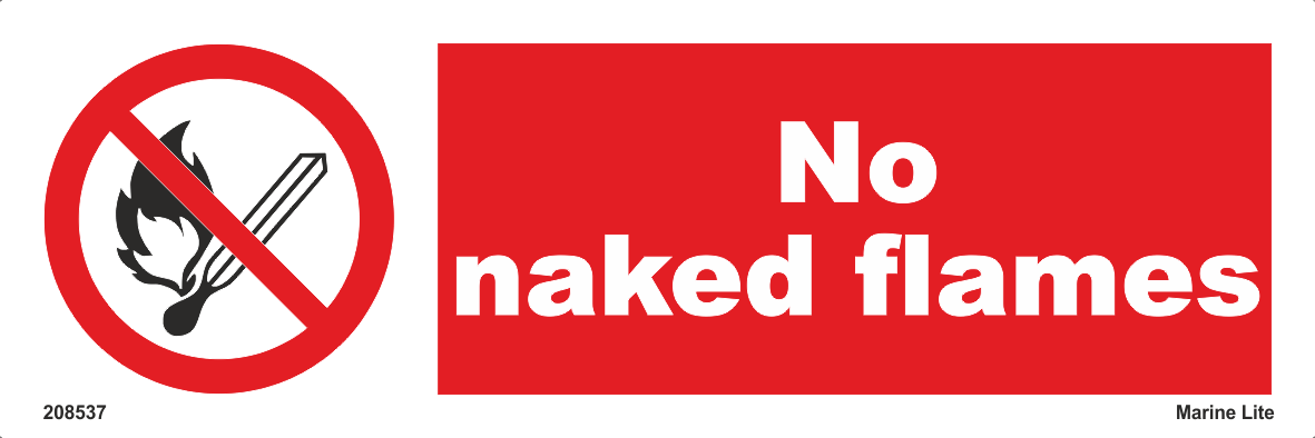 PSS Prohibition Signs No Naked Flames 208537