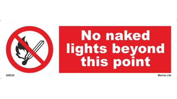 PSS Prohibition Signs No Naked Lights Beyond This Point 208538