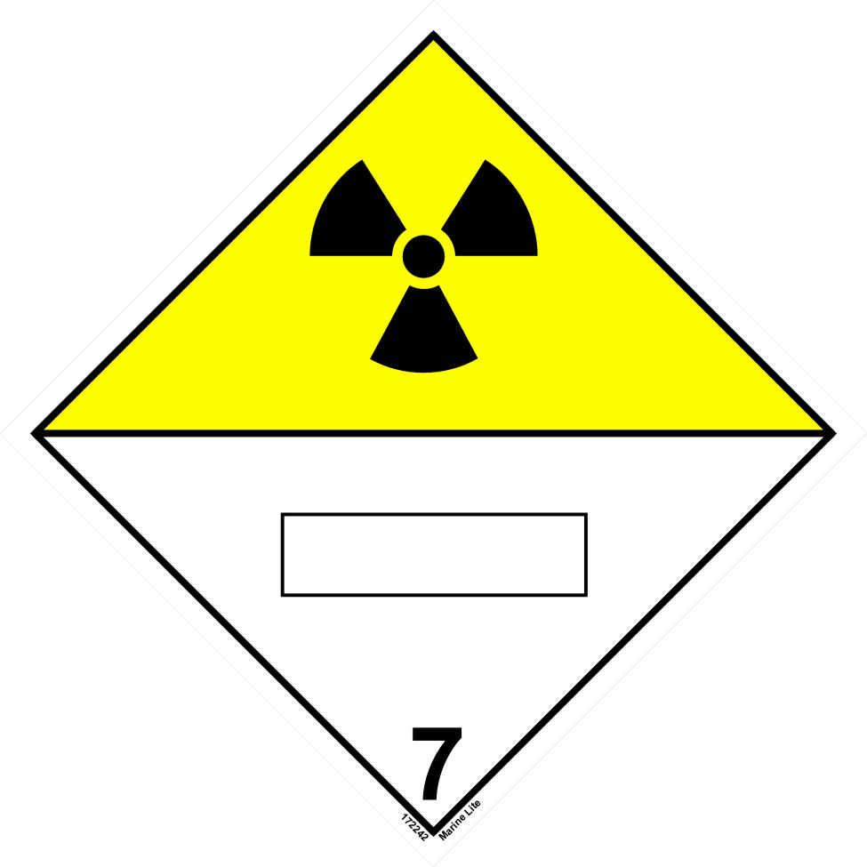 IMDG International Maritime Dangerous Goods Signs :: Class 7 ...