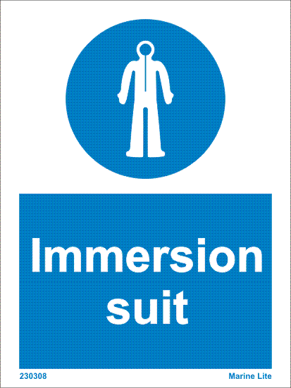 ✓ (MSS) Mandatory Action Signs :: Immersion suit 230308