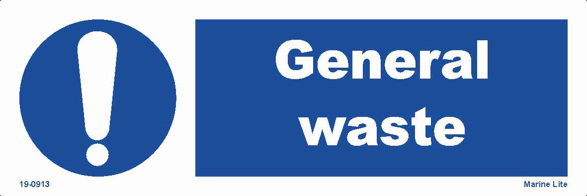 (MSS) Mandatory Action Signs :: General Waste 19-0913 - Products ...