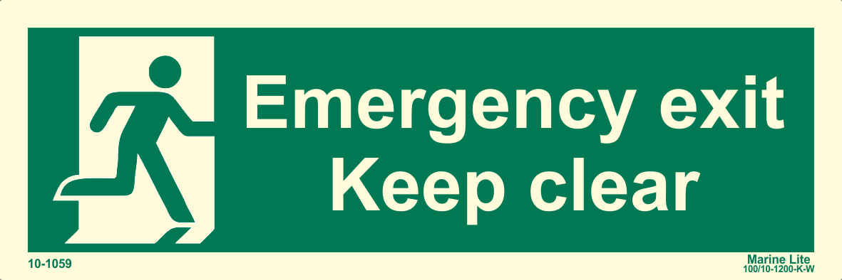 Emergency Equipment :: Emergency Exit Keep It Clear 10-059