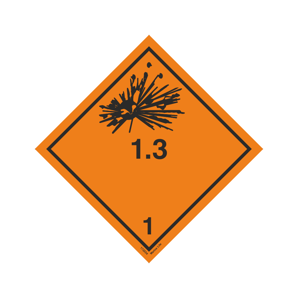 IMDG International Maritime Dangerous Goods Signs :: Class 1, Explosive ...