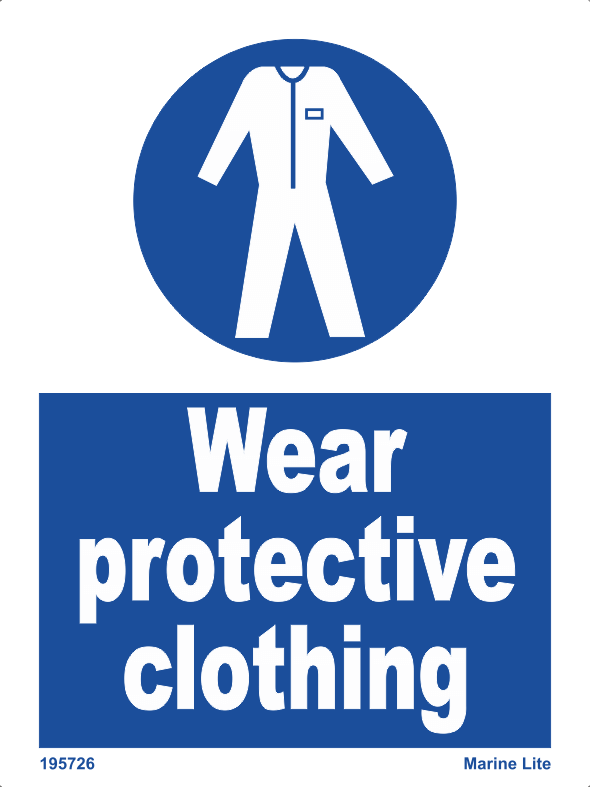 ✓ (MSS) Mandatory Action Signs :: Wear Protective Clothing 195726