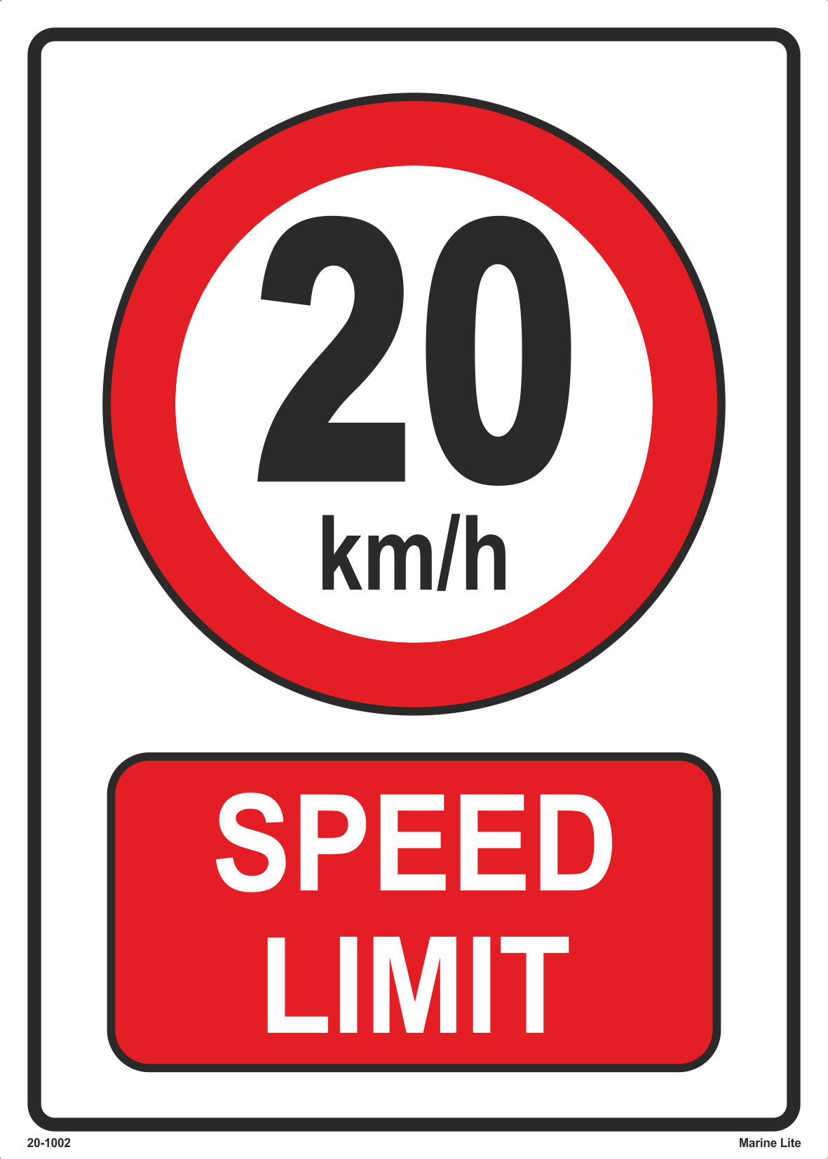 (PSS) Prohibition Signs :: Speed Limit 20 km/h 20-1002