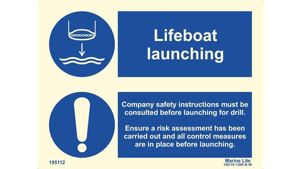 Mss Mandatory Action Signs Lifeboat Launching