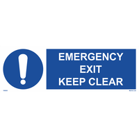 Emergency Exit Keep Clear 195830 335830