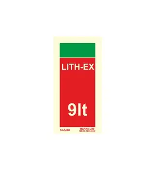 Supplementary Sign: Lithium Battery Fire Extinguisher (9L)