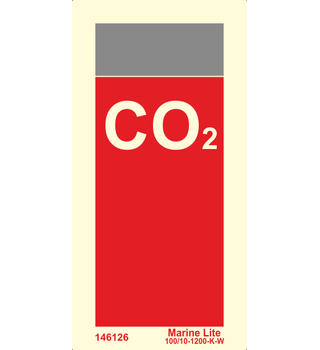 Supplementary Sign identifying extinguishing media: CO2 146126