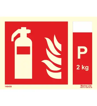 Fire Extinguisher + Powder 2kg 146458 336458