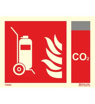 Wheeled fire extinguisher + CO2 146464 336464