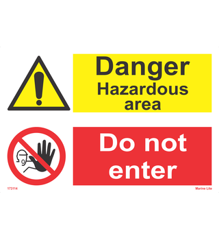 Danger Hazardous area/do not enter 173114 333114