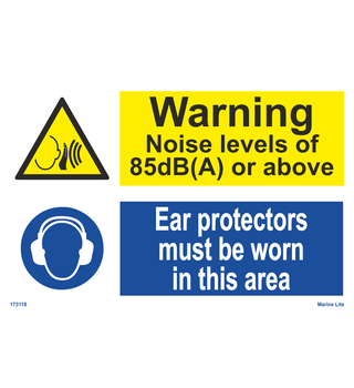 Caution High Noise Levels / Wear Ear Protection 173118 333118