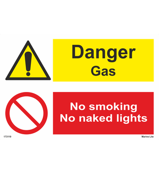 Danger Gas/No Smoking/No Naked Lights 173119