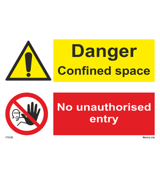 Danger Confined Space/No Unauthorised Entry 173120 333120