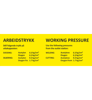 Working Pressure EN/NOR 18-0852