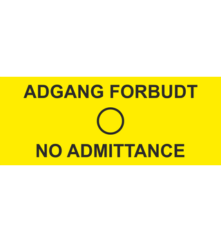 No Admittance EN/NOR 18-0857