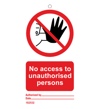 No access to unauthorised persons 182532
332532