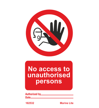 No access to unauthorised persons 182532
332532