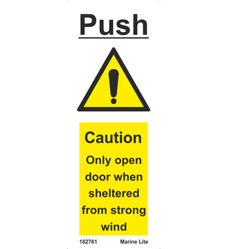 Push, Caution Open Door When Sheltered From Strong Wind 182761 332761