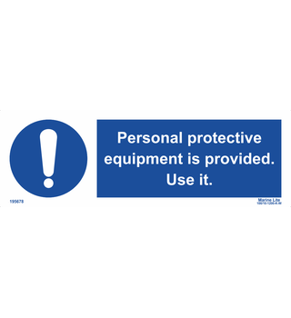 Personal Protective Equipment Is Provided. Use It 195678
MANDATORY SAFETY SIGN