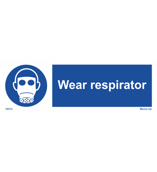 Wear Respirator 195731 safety sign