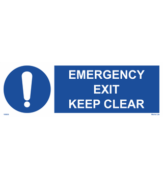 Emergency Exit Keep Clear 195830 335830