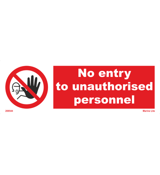 No Entry To Unauthorised Personnel 208544 338544