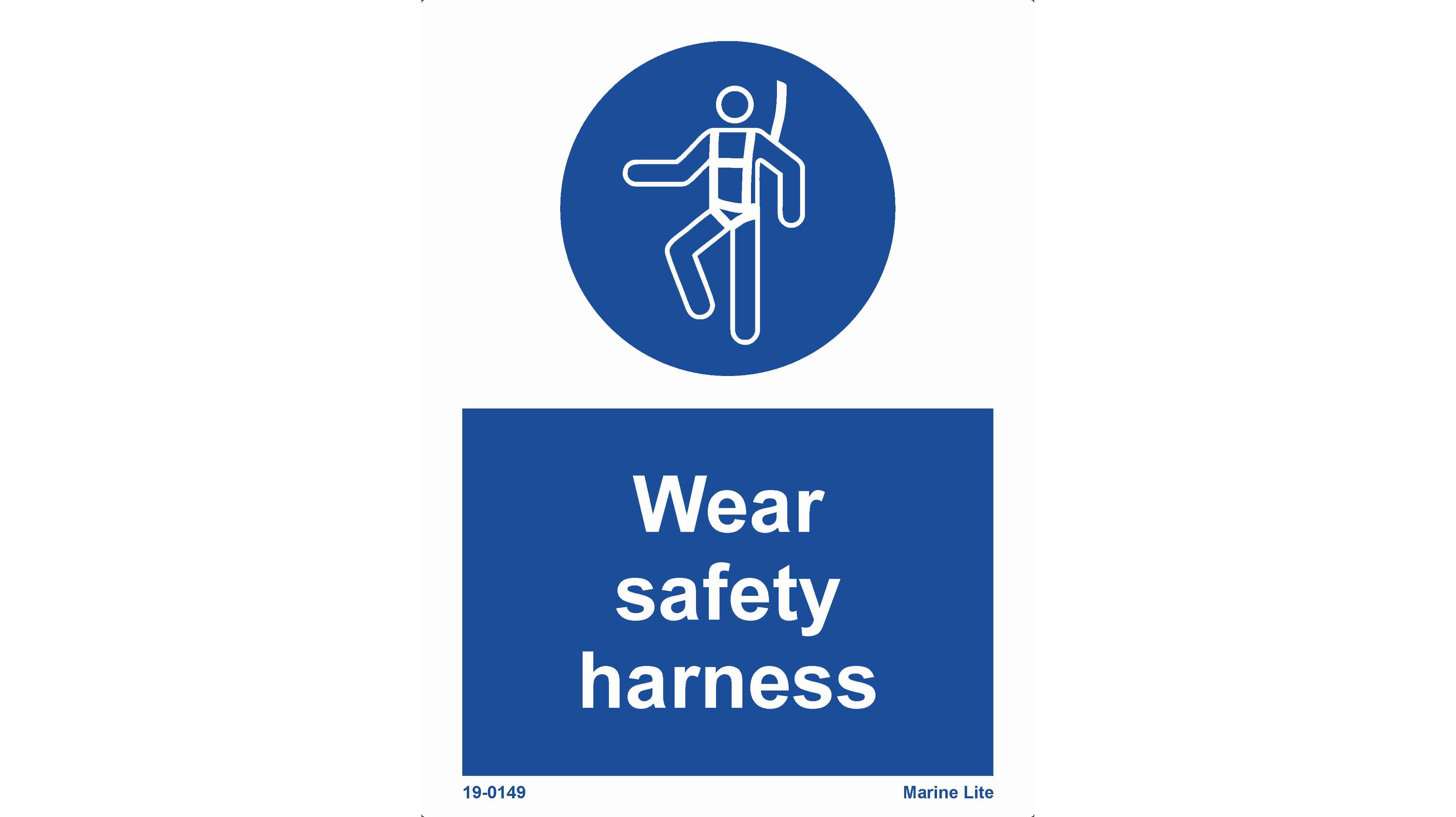 Mss Mandatory Action Signs Wear Safety Harness Belt